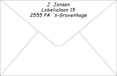 Handgeschreven adressen