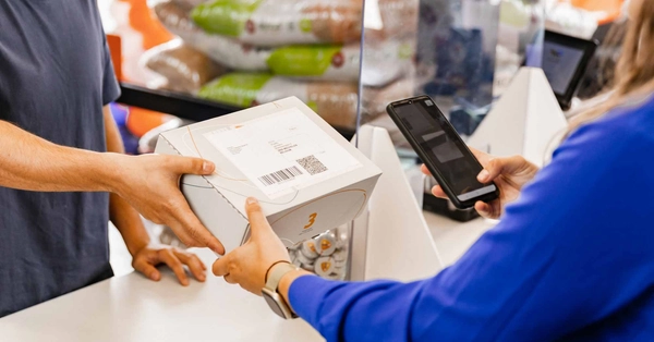 Pakket afgeven en scannen