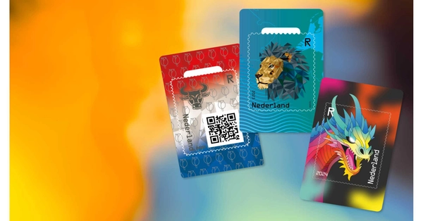 De drie crypto stamps op een rij; de stier, de leeuw en de draak