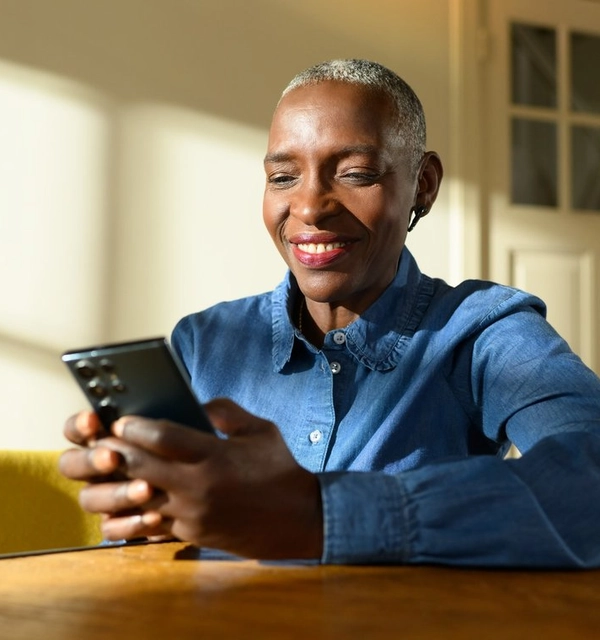 Vrouw met telefoon